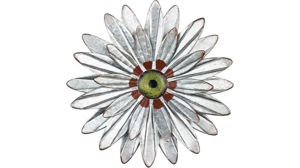 galvanized metal flower decor