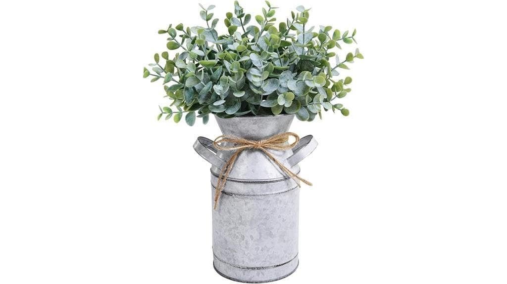 galvanized milk can arrangement