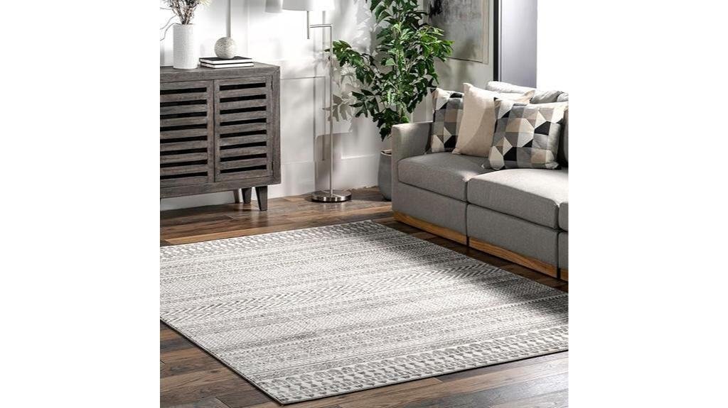 geometric grey area rug