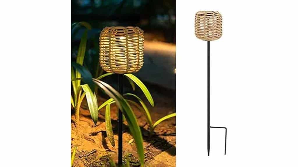 handmade bamboo solar garden lights