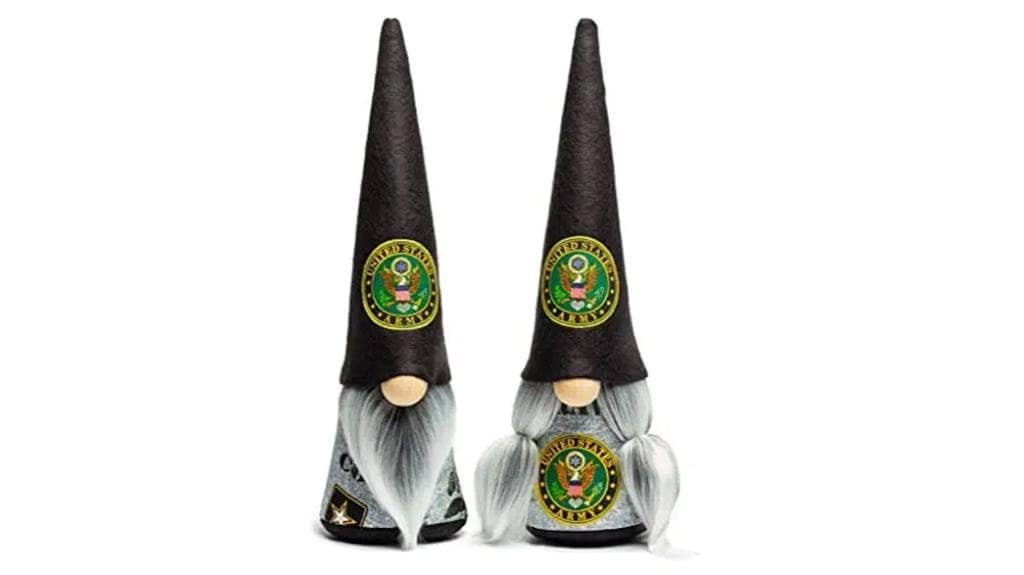 handmade military gnome decor