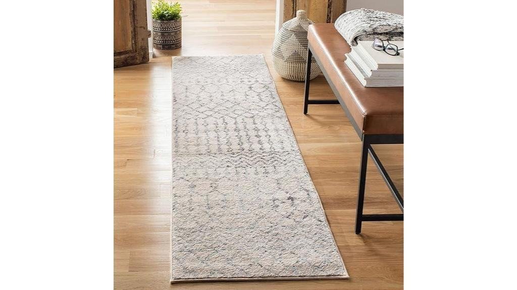 ivory and grey runner rug