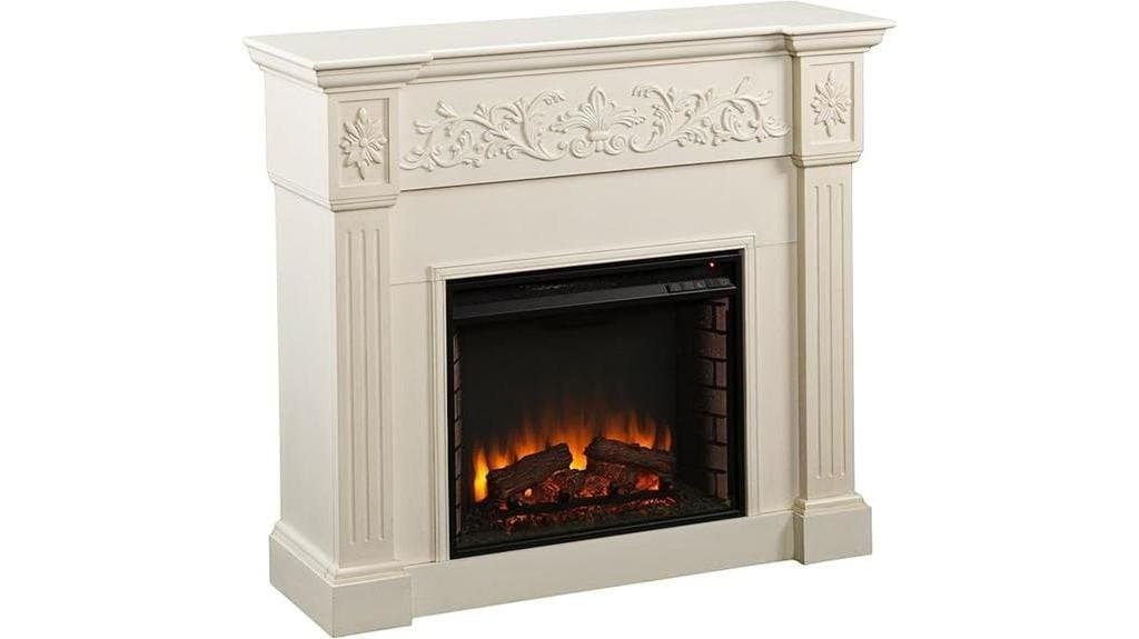 ivory electric fireplace calvert