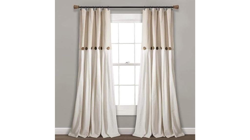 lush linen button curtains