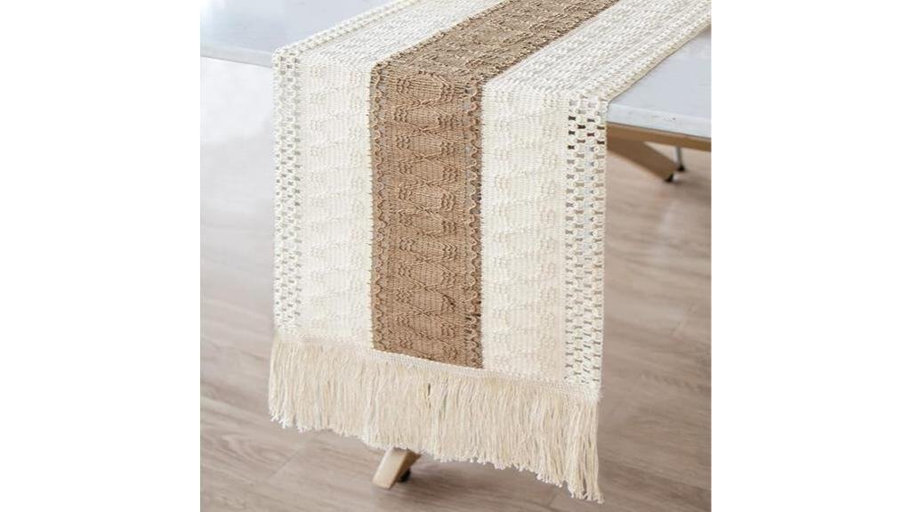 macrame table runner 72 x12