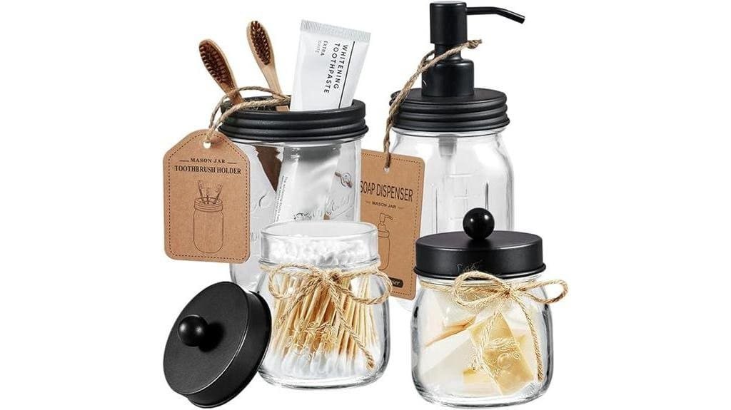 mason jar bathroom set