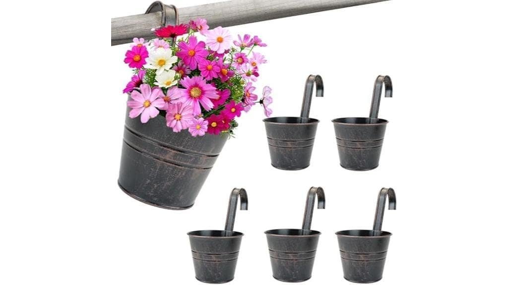 metal flower pots set