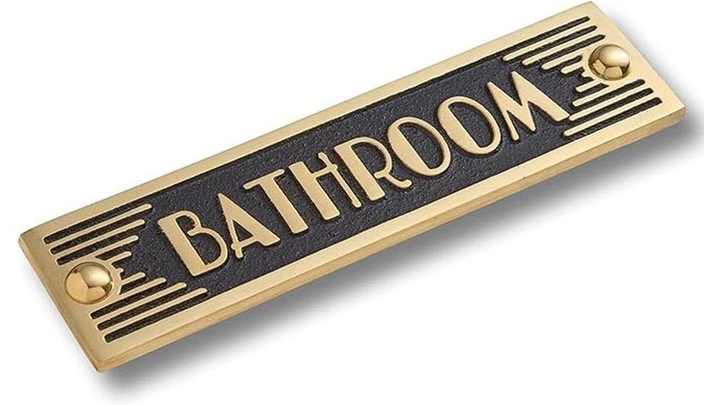 metal foundry bathroom sign