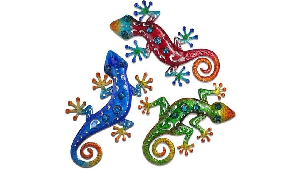 metal gecko wall decor