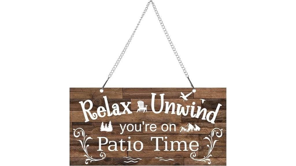 metal plaque patio decor