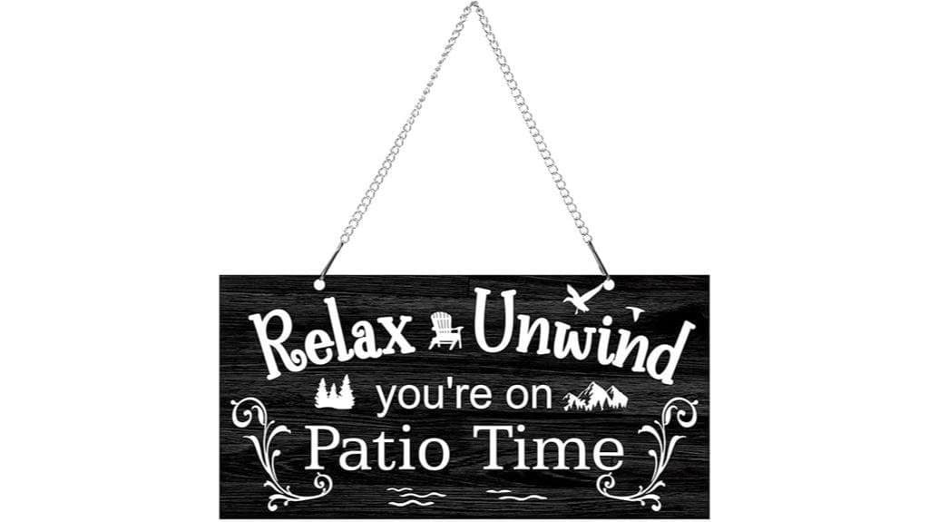 metal plaque patio decor