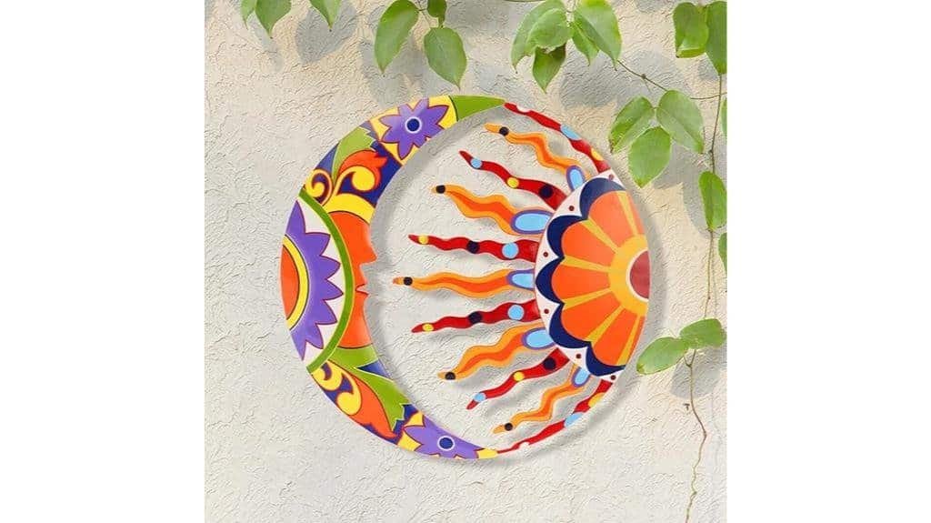 metal sun moon decor