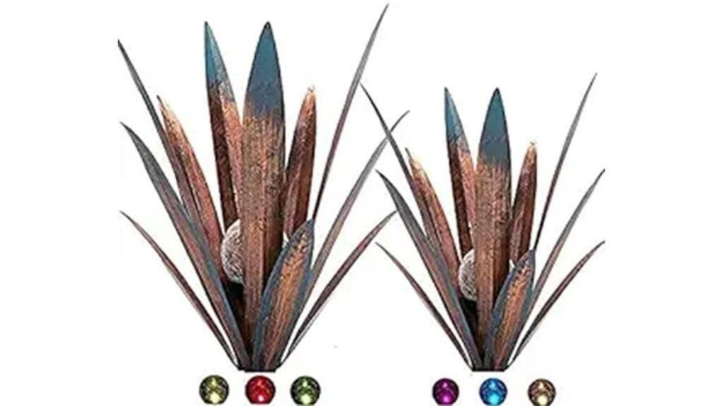 metal tequila agave sculptures