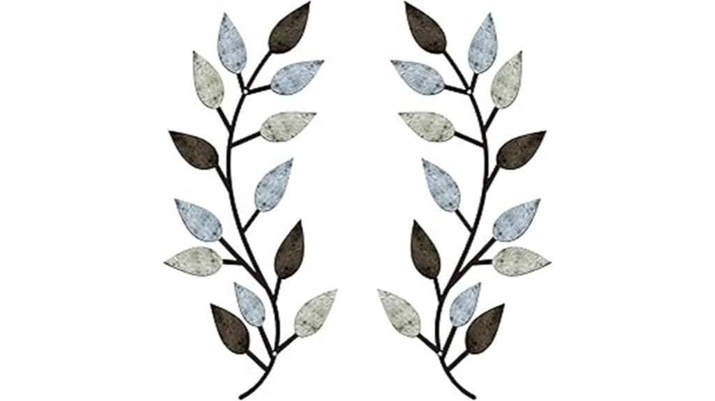 metal tree leaf decor