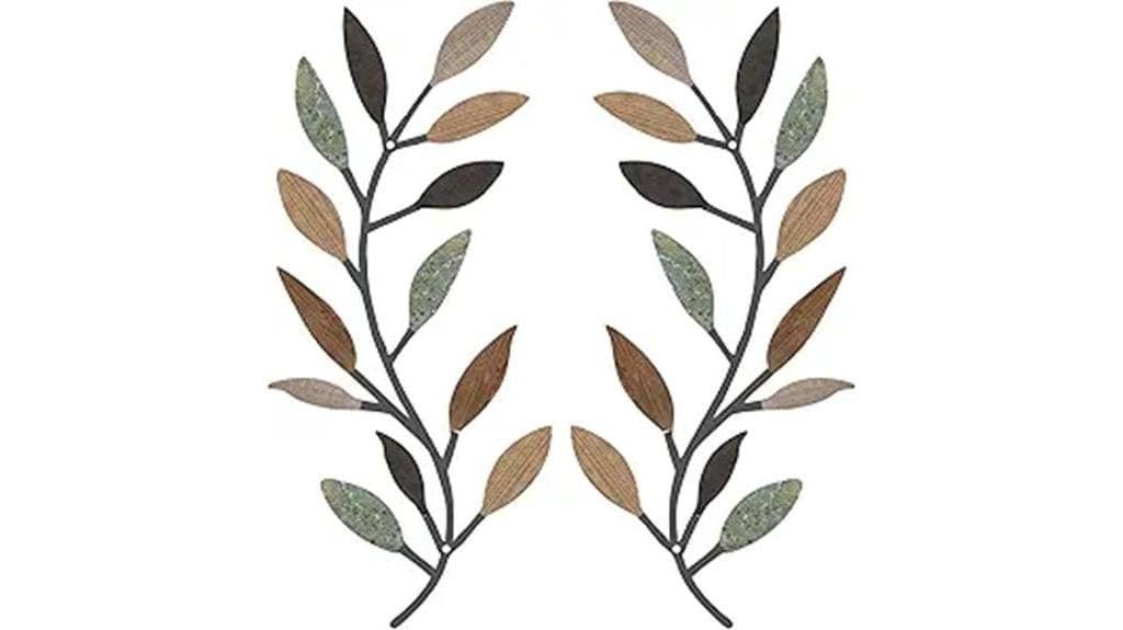 metal tree leaf decor