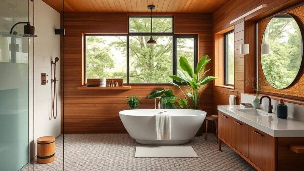 mid century modern bathroom decor