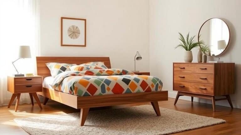 mid century modern bedroom decor