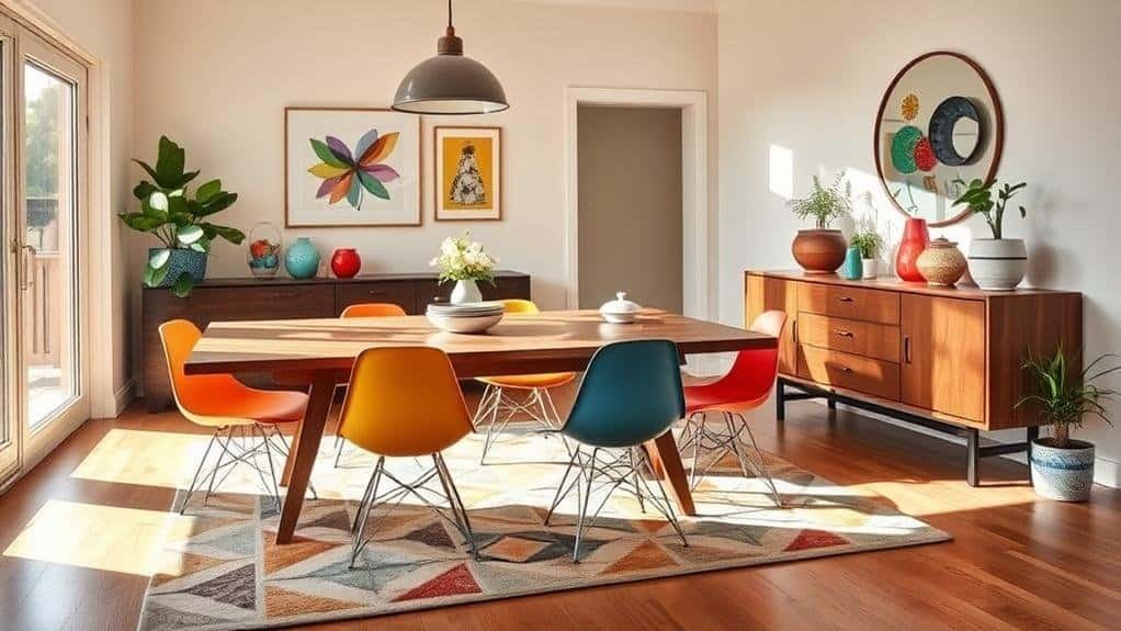 mid century modern dining decor