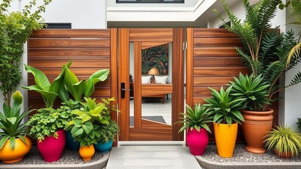 mid century modern gate decor