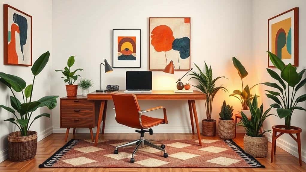 mid century modern home office