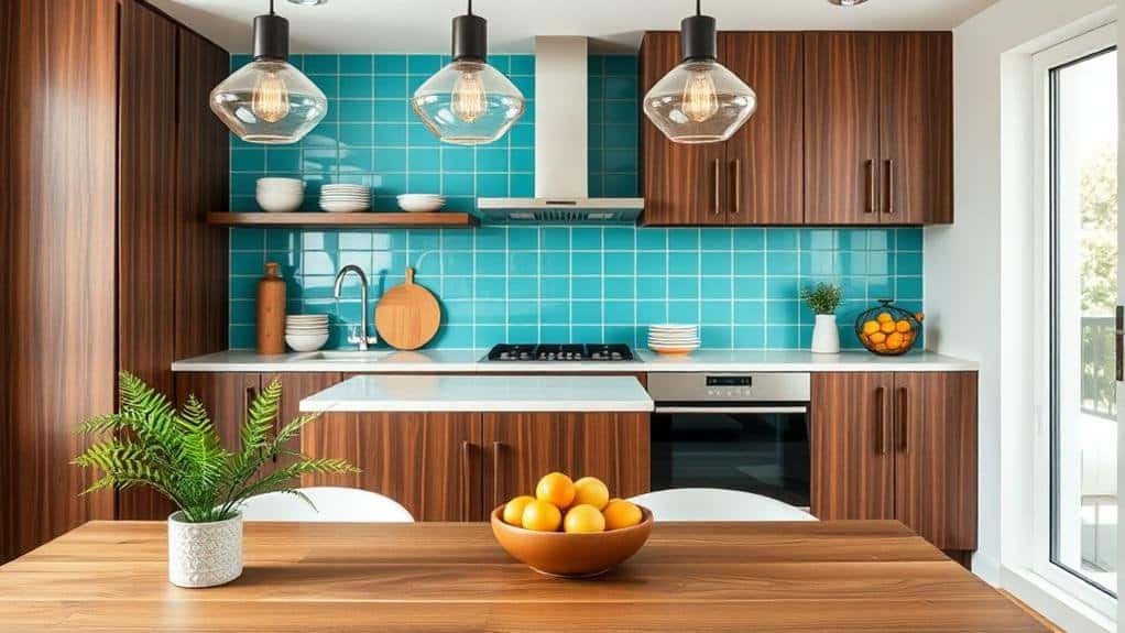 mid century modern kitchen decor