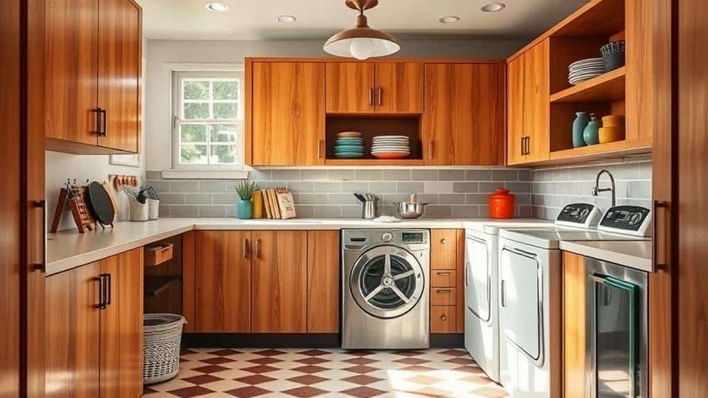 mid century modern laundry decor