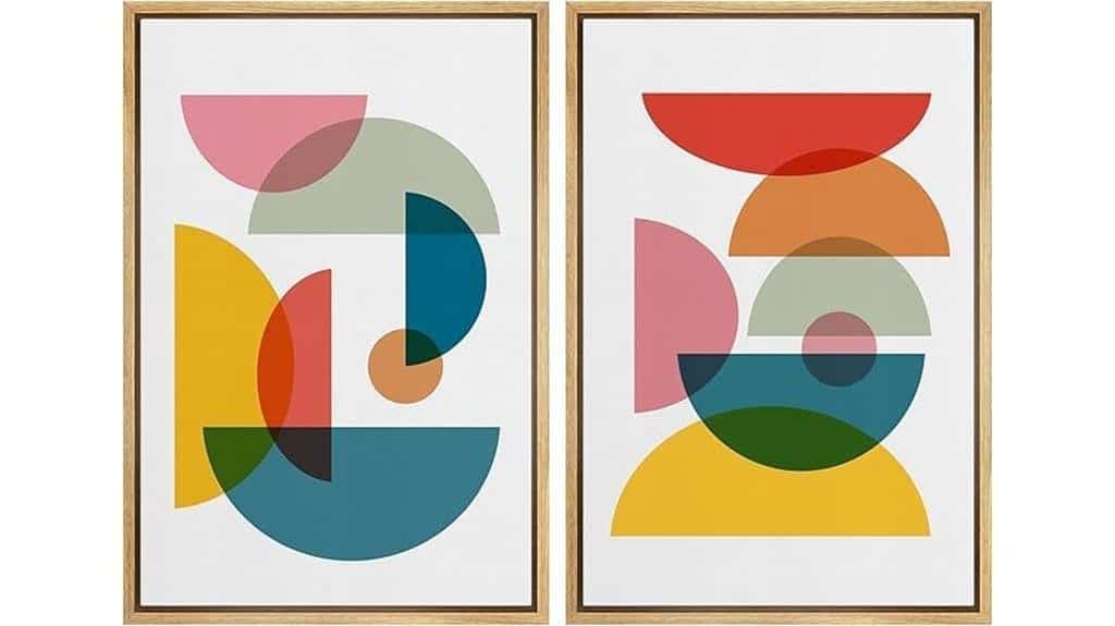 mid century wall art set