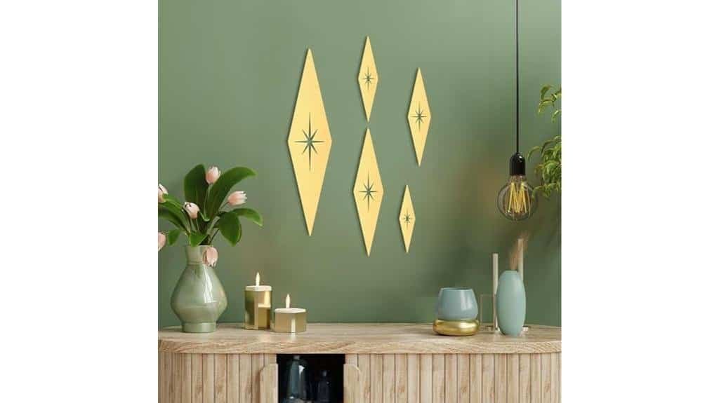 midcentury modern starburst decor