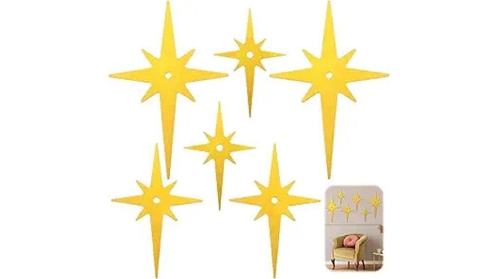 midcentury starburst wall decor