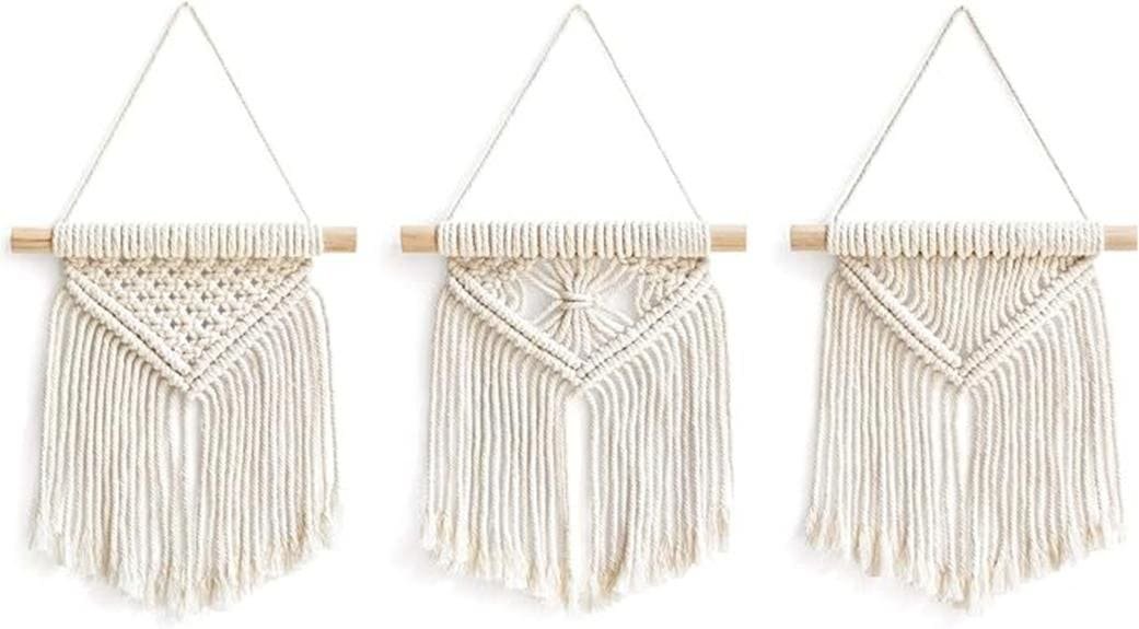 mini macrame wall decor