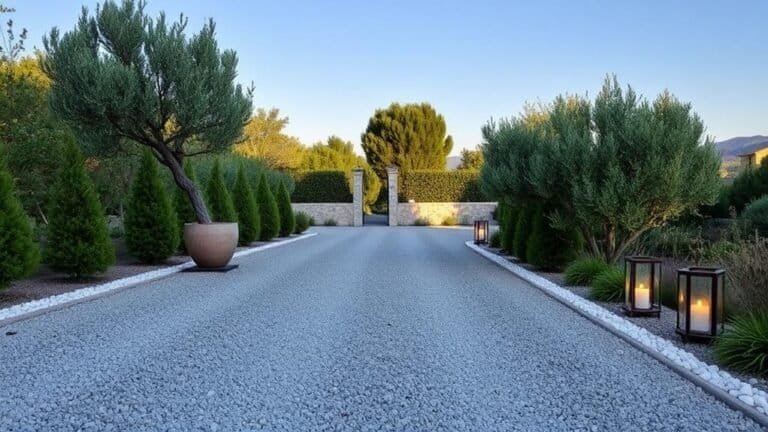 minimalist driveway decor ideas