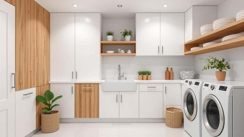 minimalist laundry room decor