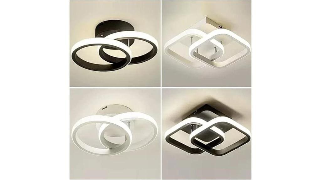 modern black led pendant