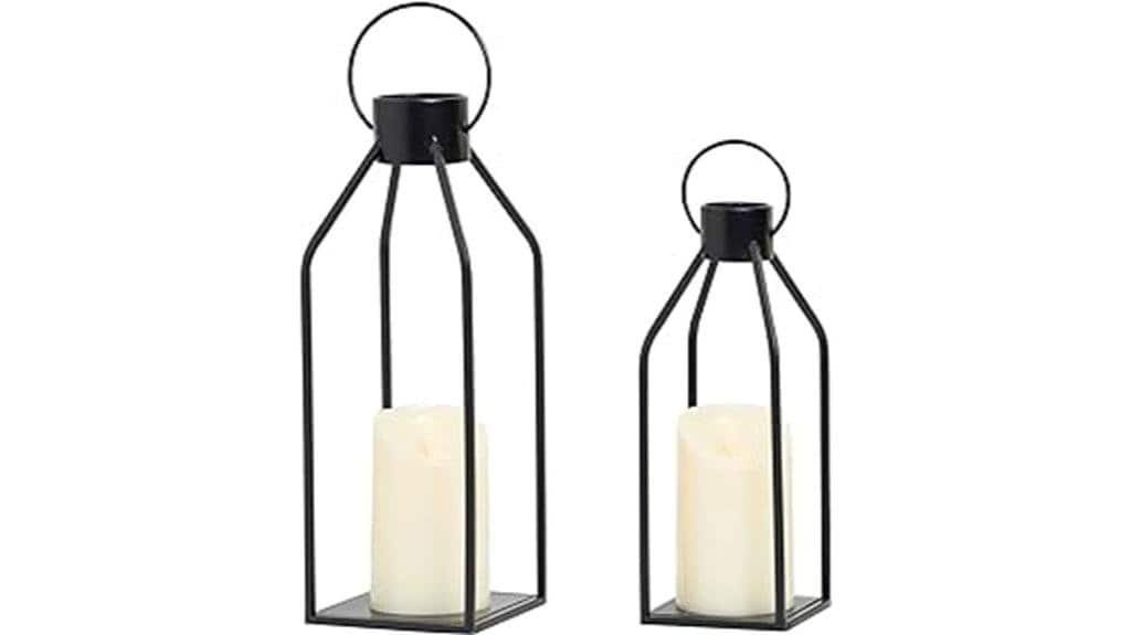 modern farmhouse candle lanterns