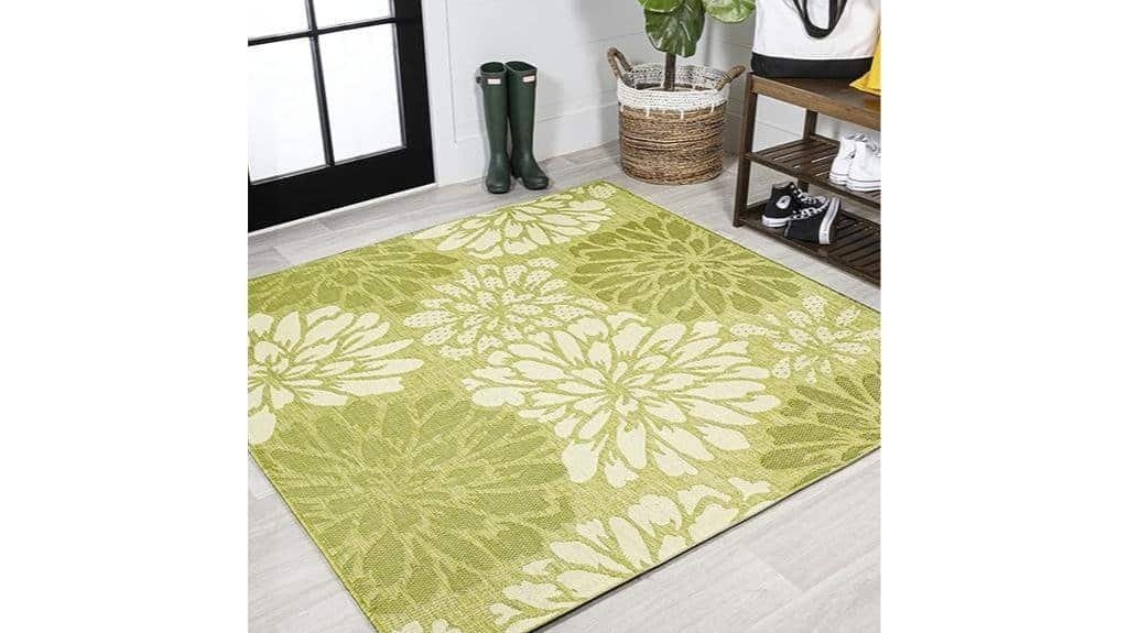 modern floral area rug