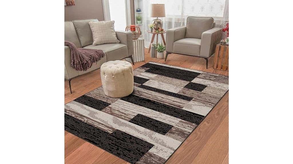 modern geometric area rug