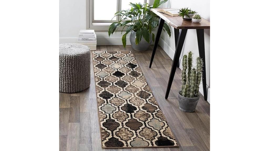 modern geometric jute runner