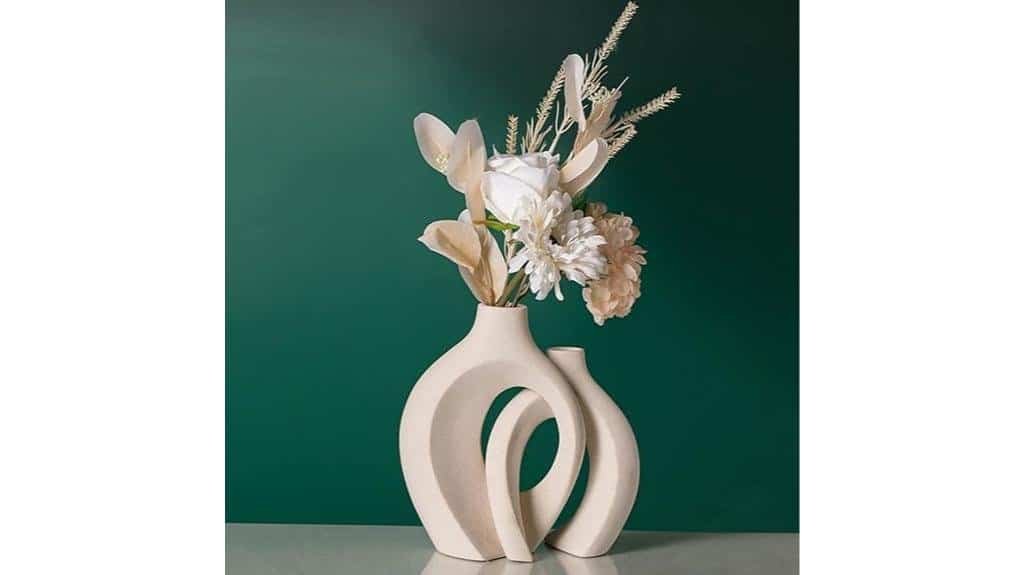 modern off white vases