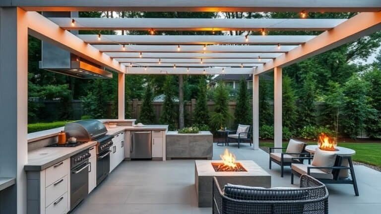 modern outdoor kitchen decor