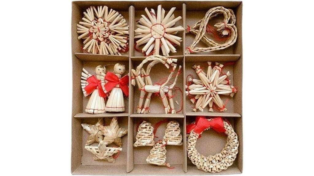 nordic straw christmas ornaments