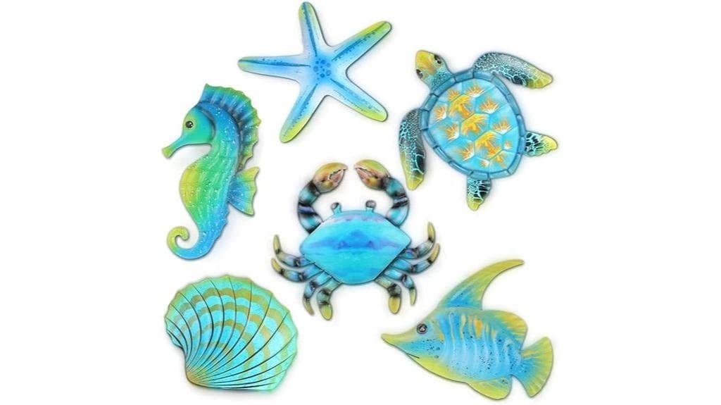 ocean themed metal wall sculptures