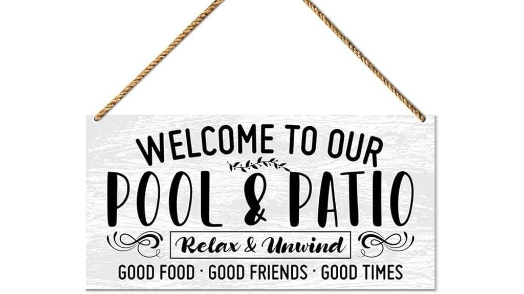 outdoor living decor sign