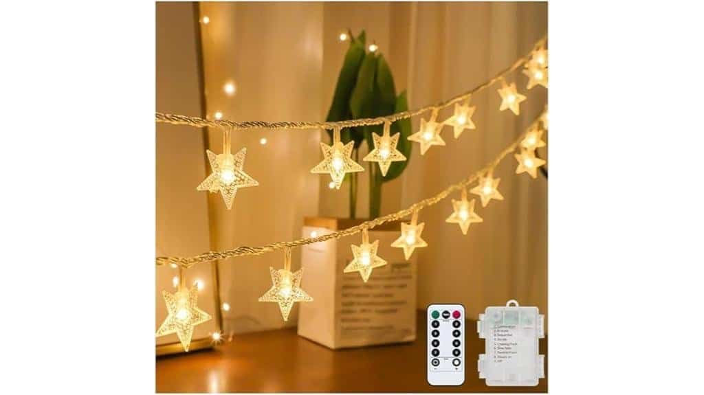 remote controlled star string lights