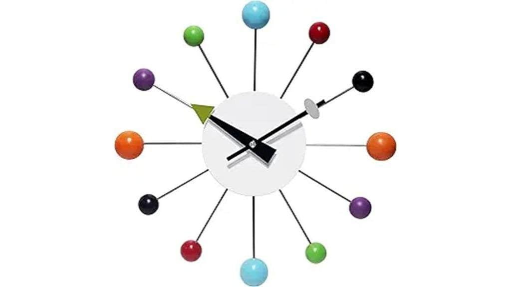 retro starburst wall clock