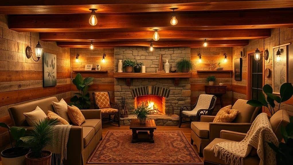 rustic basement decor ideas