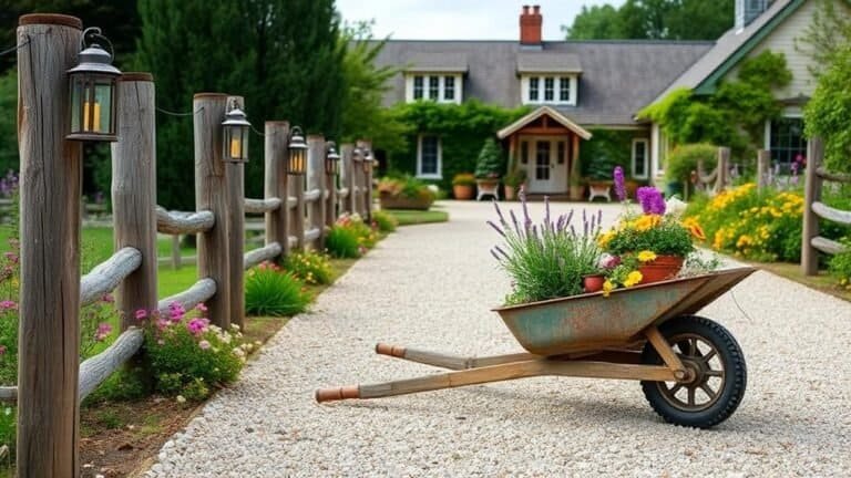 rustic driveway decor ideas