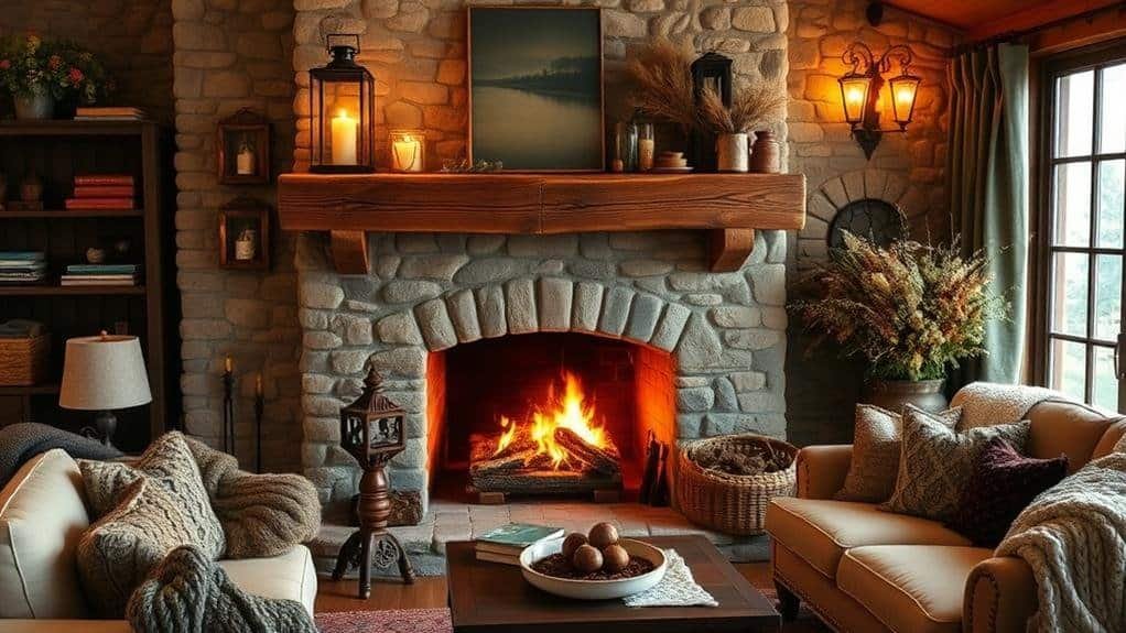 rustic fireplace decor considerations