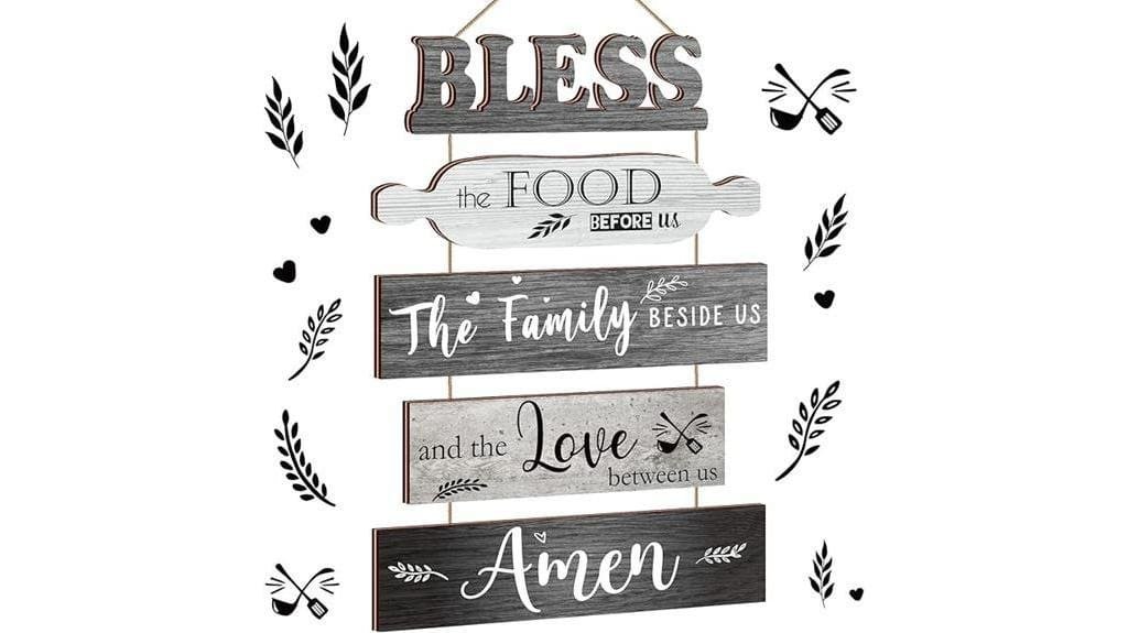 rustic kitchen blessing sign