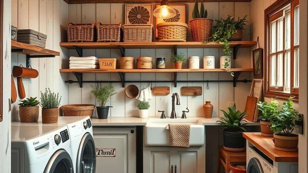 rustic laundry room decor