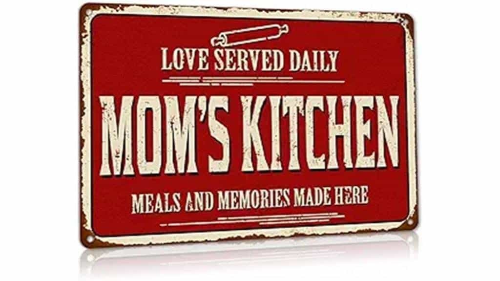 rustic metal kitchen sign